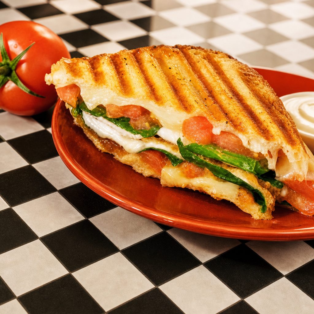 Cheesy Caprese Sandwich.