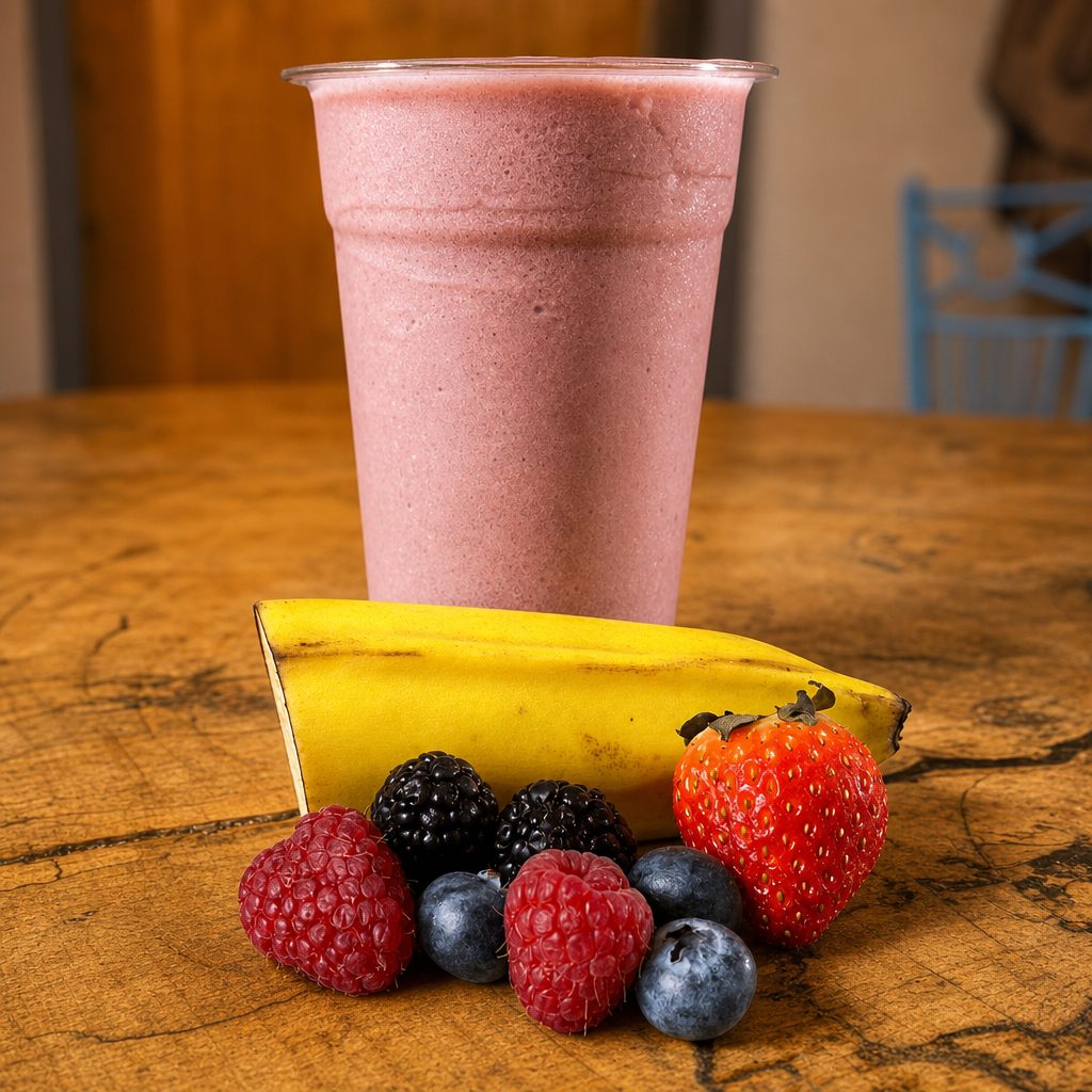 Wild Berry Banana Blast Smoothie.