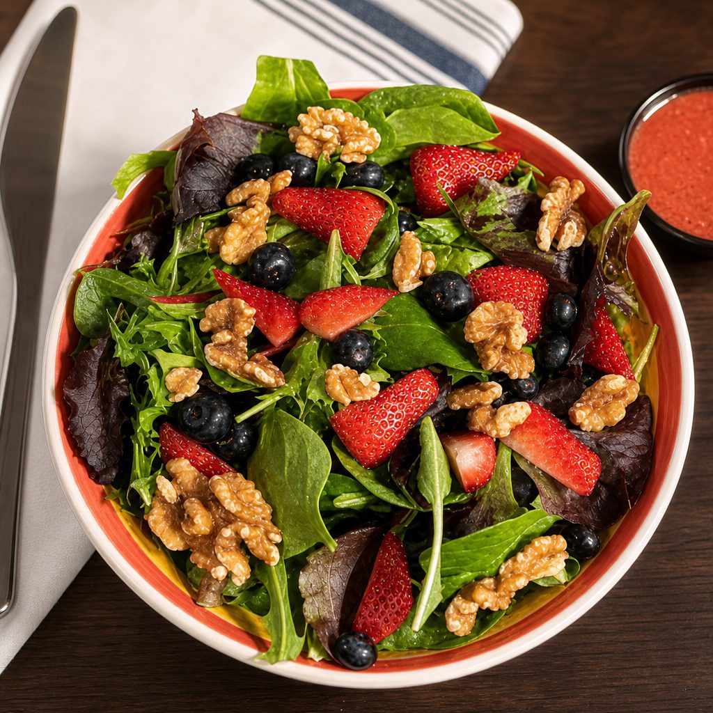Spring Salad with Walnuts & Fruit.
