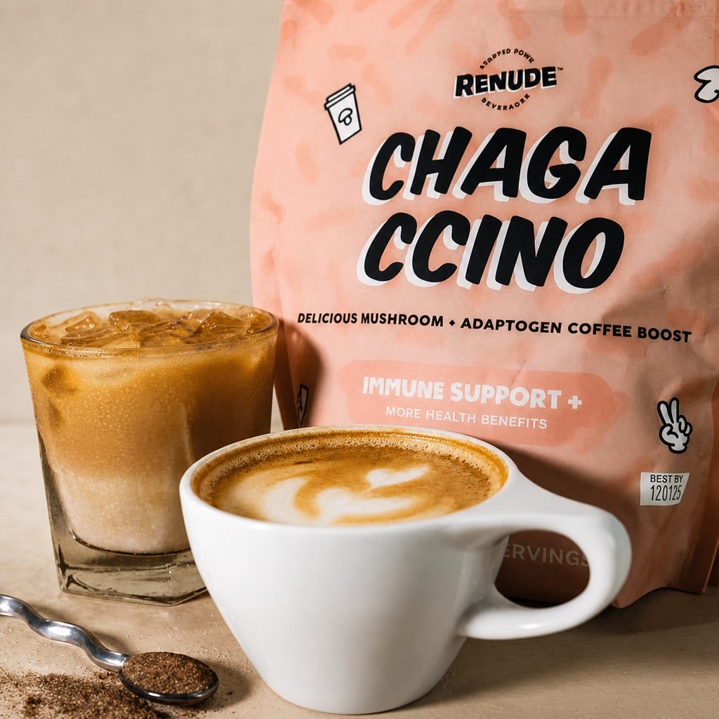 Chagaccino Mushroom Latte, Medium Size Only.