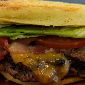 Keto Bacon, Cheddar, Burger.