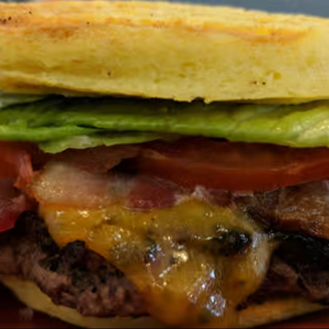 Keto Bacon, Cheddar, Burger.