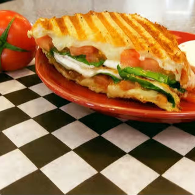 Cheesy Caprese Sandwich.