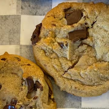 2 Fresh Baked Chocolate Chunk Cookies.